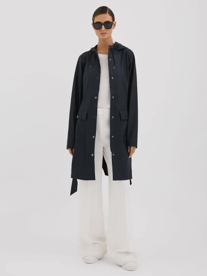 Reiss Blazers and Jackets Women Rains Belted Raincoat In Navy