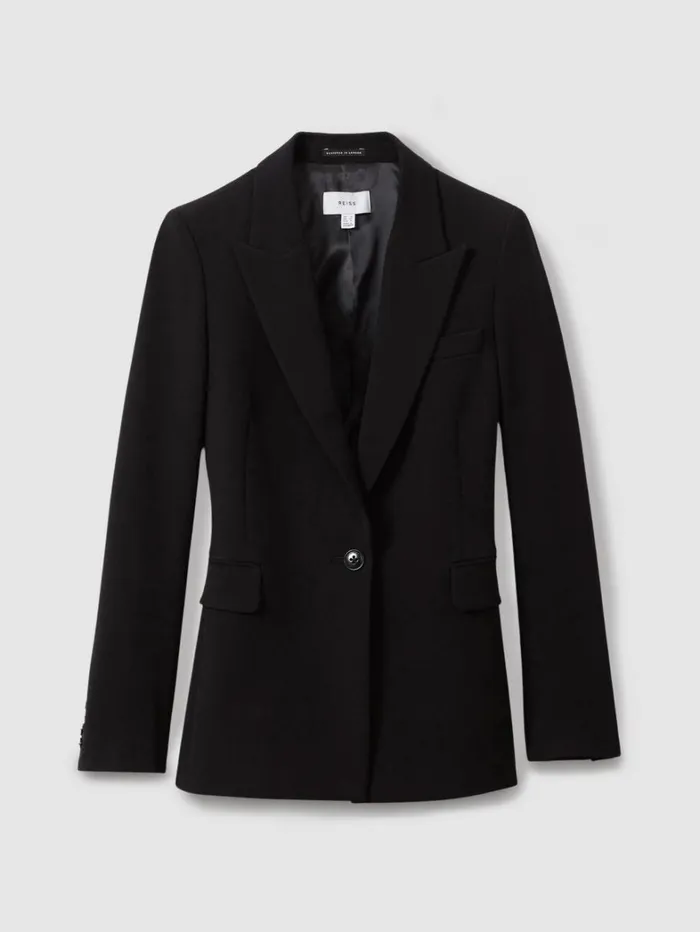 Reiss Blazers and Jackets Women Tailored Single Breasted Suit Blazer In Black Reiss Blazers and Jackets Women Tailored Single Breasted Suit Blazer In Black