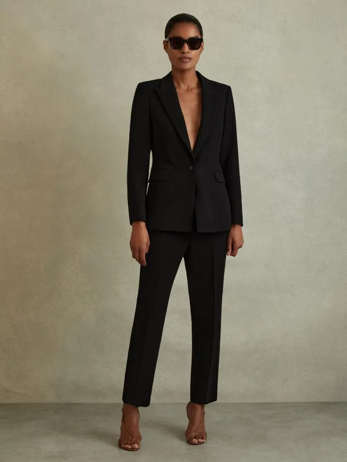 Reiss Blazers and Jackets Women Tailored Single Breasted Suit Blazer In Black Reiss Blazers and Jackets Women Tailored Single Breasted Suit Blazer In Black