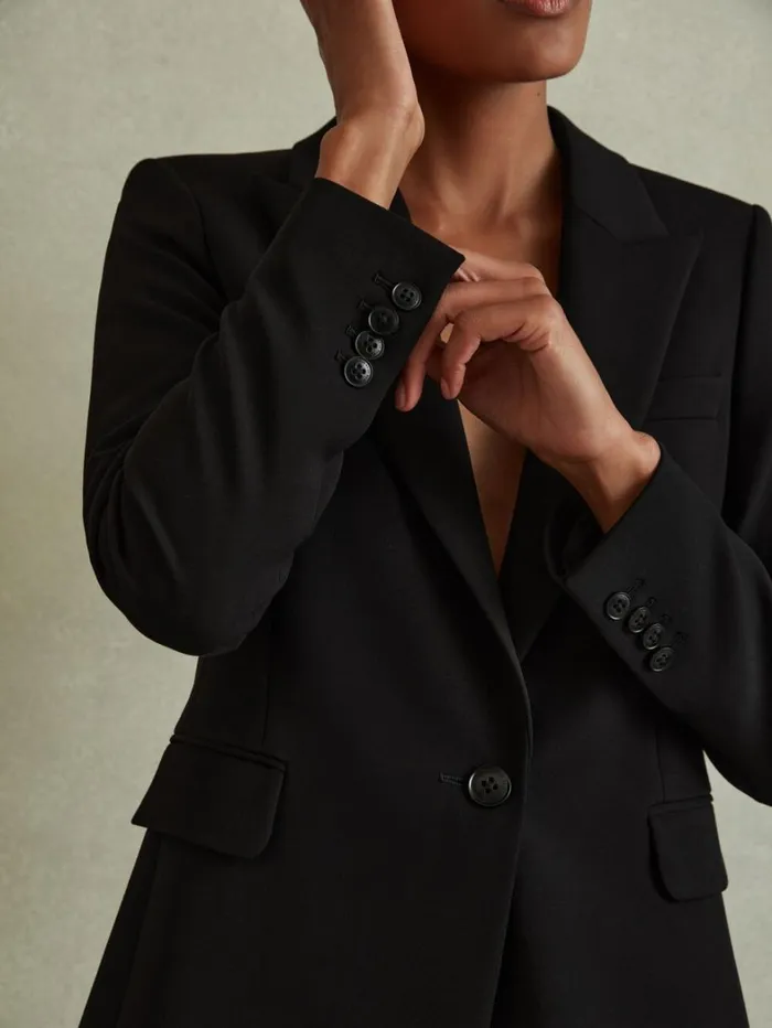 Reiss Blazers and Jackets Women Tailored Single Breasted Suit Blazer In Black Reiss Blazers and Jackets Women Tailored Single Breasted Suit Blazer In Black
