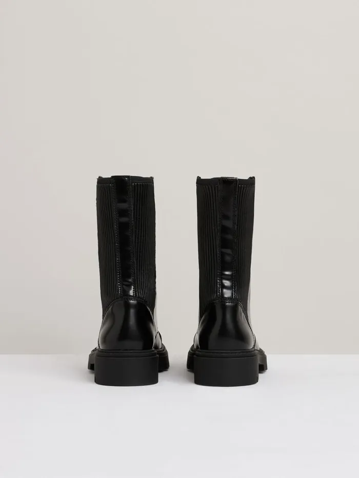 Reiss Boots Women Leather ZipFront Ankle Boots In Black Reiss Boots Women Leather ZipFront Ankle Boots In Black