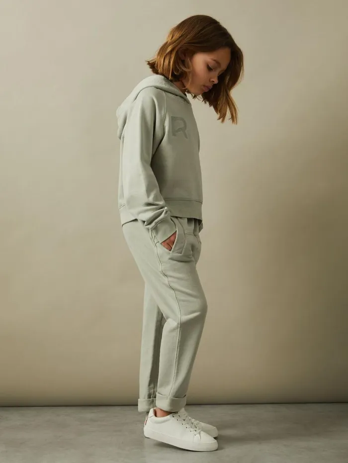 Reiss CoOrds Children 1314 Yrs Garment Dyed Cotton Joggers In Sage Reiss CoOrds Children 1314 Yrs Garment Dyed Cotton Joggers In Sage