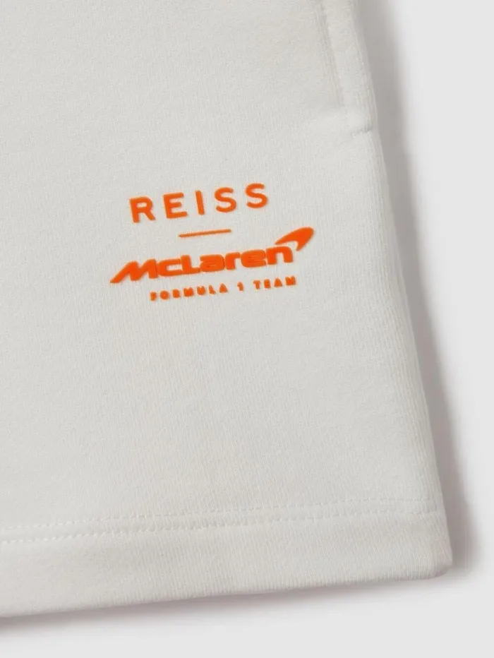 Reiss CoOrds Children 1314 Yrs McLaren F1 Cotton Drawstring Shorts In White Reiss CoOrds Children 1314 Yrs McLaren F1 Cotton Drawstring Shorts In White