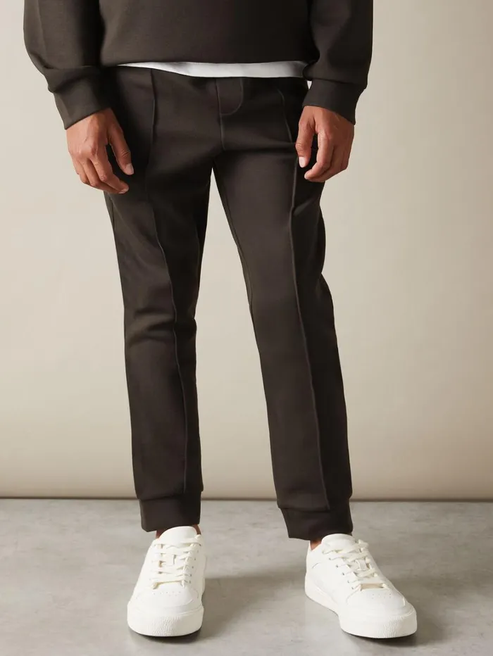 Reiss CoOrds Children 913 Yrs Interlock Jersey Drawstring Joggers In Chocolate Brown