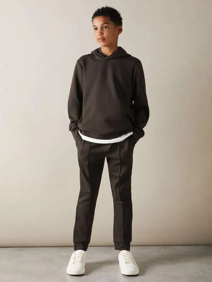 Reiss CoOrds Children 913 Yrs Interlock Jersey Drawstring Joggers In Chocolate Brown Reiss CoOrds Children 913 Yrs Interlock Jersey Drawstring Joggers In Chocolate Brown