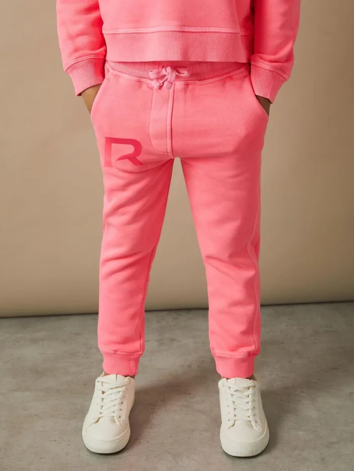 Reiss CoOrds Children 913 Yrs Oversized Logo Cotton Blend Drawstring Joggers In Bright Pink