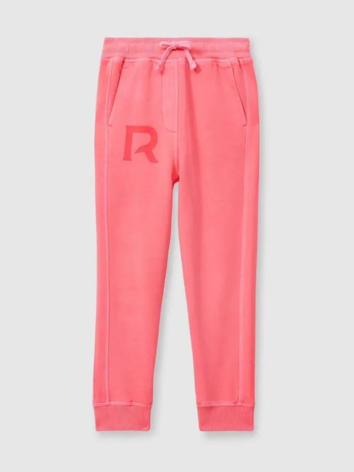 Reiss CoOrds Children 913 Yrs Oversized Logo Cotton Blend Drawstring Joggers In Bright Pink Reiss CoOrds Children 913 Yrs Oversized Logo Cotton Blend Drawstring Joggers In Bright Pink