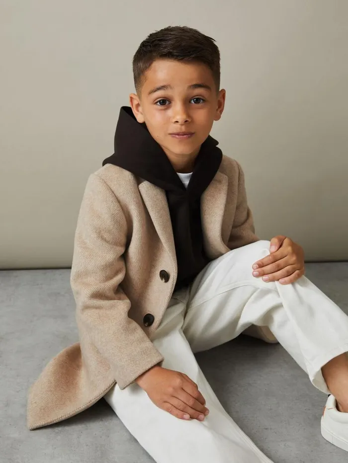 Reiss Coats and Jackets Children 39 Yrs Single Breasted Overcoat In Oatmeal Reiss Coats and Jackets Children 39 Yrs Single Breasted Overcoat In Oatmeal