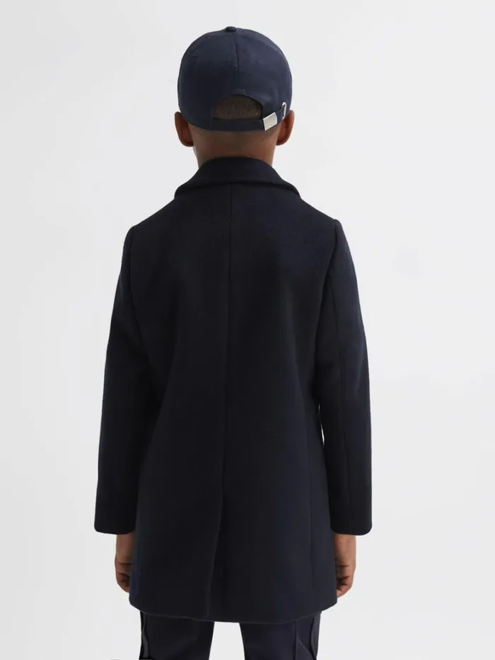 Reiss Coats and Jackets Children 913 Yrs Single Breasted Overcoat In Navy Reiss Coats and Jackets Children 913 Yrs Single Breasted Overcoat In Navy