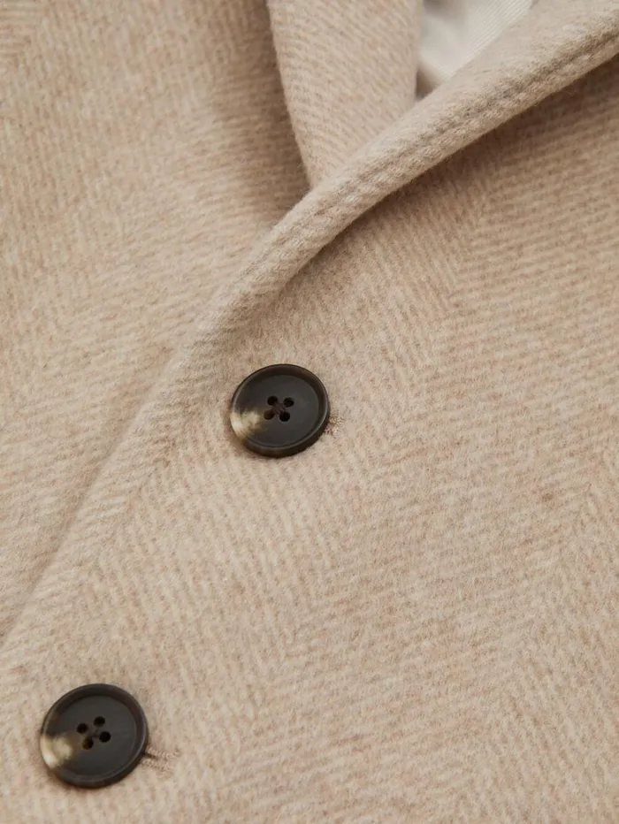 Reiss Coats and Jackets Children 913 Yrs Single Breasted Overcoat In Oatmeal