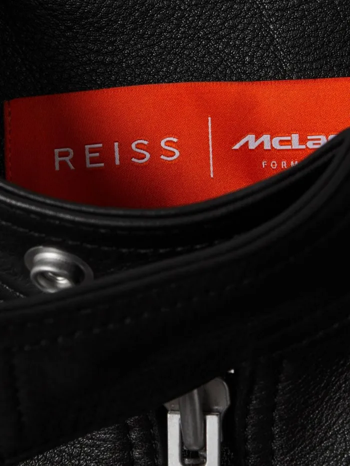 Reiss Coats and Jackets Men Embossed Leather Jacket In Black Reiss Coats and Jackets Men Embossed Leather Jacket In Black
