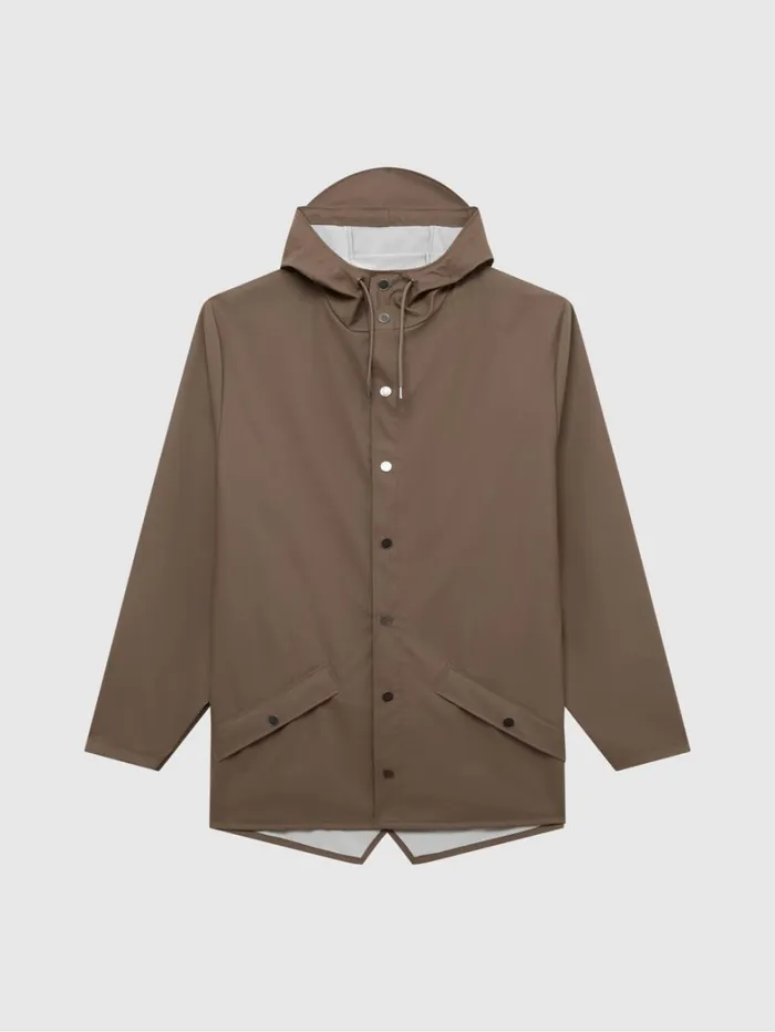 Reiss Coats and Jackets Men Rains Unisex Hooded Raincoat In Mid Brown Reiss Coats and Jackets Men Rains Unisex Hooded Raincoat In Mid Brown