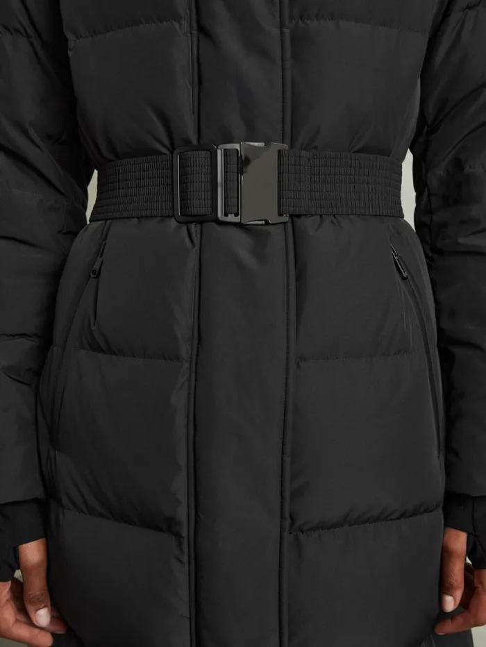 Reiss Coats and Jackets Women Petite Longline Hooded Puffer Coat In Black Reiss Coats and Jackets Women Petite Longline Hooded Puffer Coat In Black