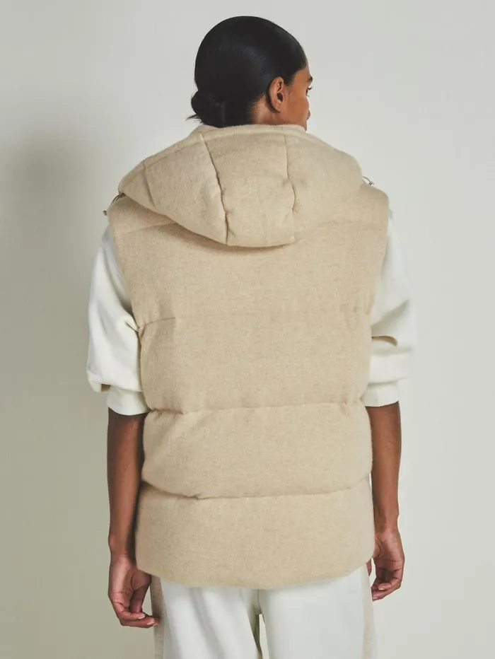 Reiss Coats and Jackets Women Reiss Les 100 Ciels BrushedCashmere Down Gilet In Stone Reiss Coats and Jackets Women Reiss Les 100 Ciels BrushedCashmere Down Gilet In Stone