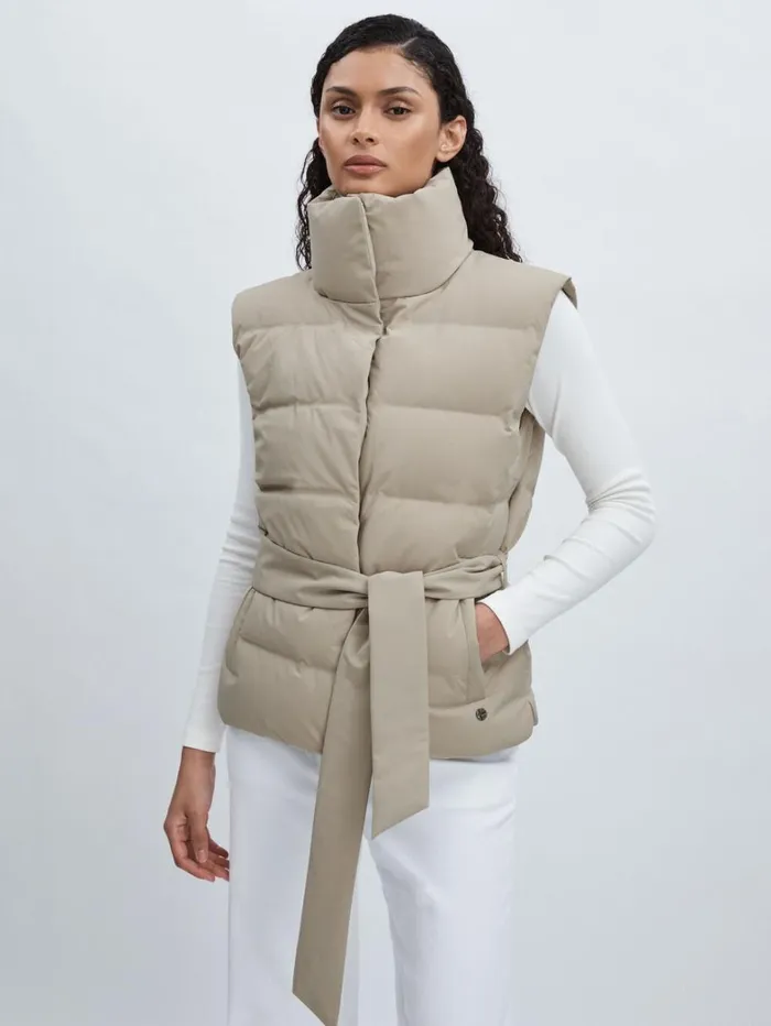 Reiss Coats and Jackets Women Scandinavian Edition Padded Gilet In Khaki