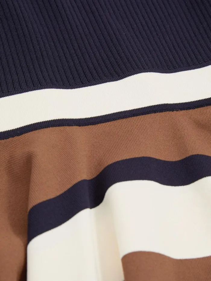 Reiss Dresses Children 49 Yrs Knitted Colourblock Asymmetric Dress In Navy Reiss Dresses Children 49 Yrs Knitted Colourblock Asymmetric Dress In Navy