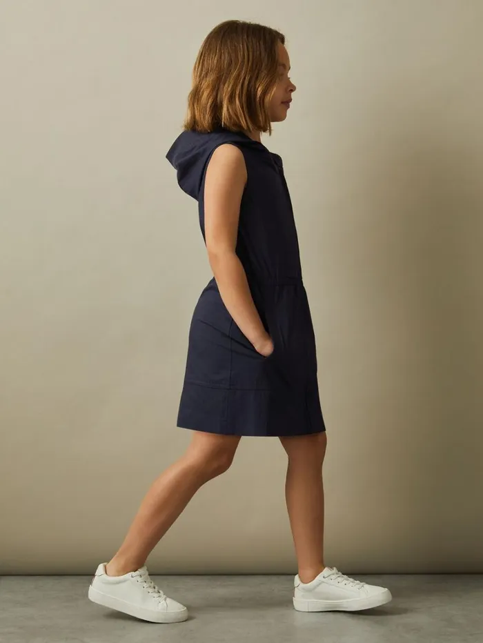 Reiss Dresses Children 49 Yrs Shell Hooded Dress In Navy