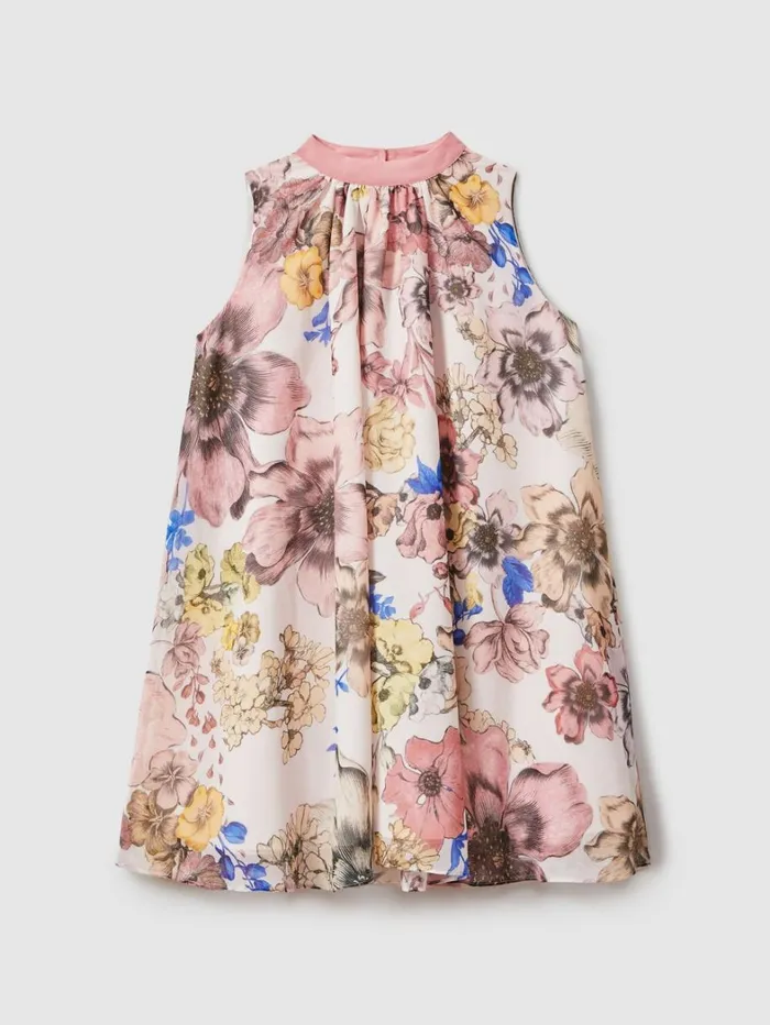 Reiss Dresses Children 913 Yrs Floral Print Halter Neck Dress In Pink Print Reiss Dresses Children 913 Yrs Floral Print Halter Neck Dress In Pink Print