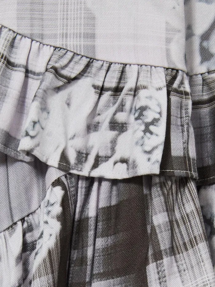 Reiss Dresses Children FloralCheck TieredFrill Dress In Grey Reiss Dresses Children FloralCheck TieredFrill Dress In Grey