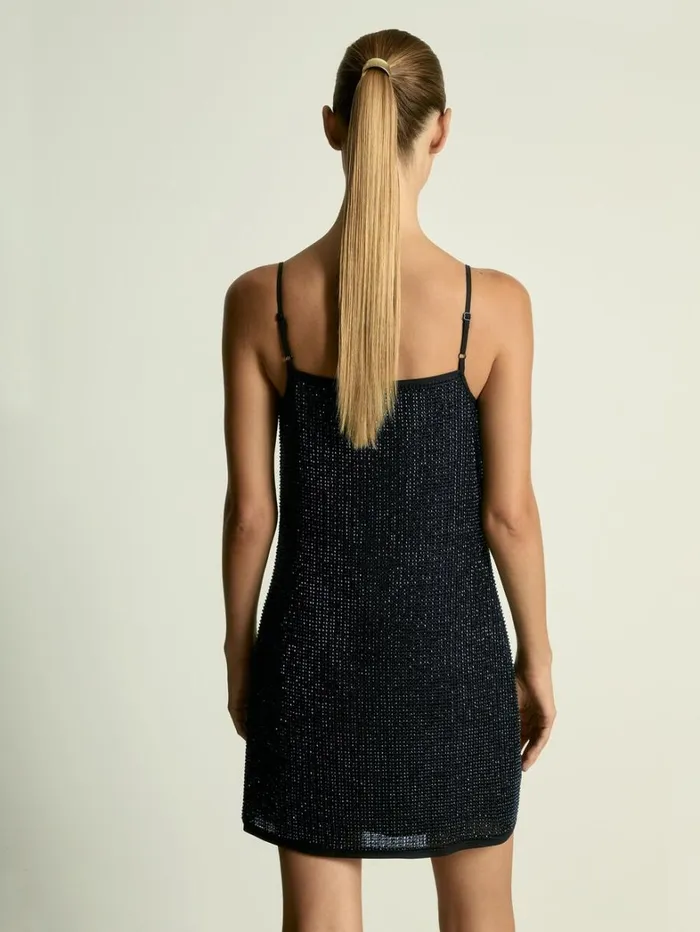 Reiss Dresses Women CowlNeck Beaded Mini Dress In Dark Blue Reiss Dresses Women CowlNeck Beaded Mini Dress In Dark Blue