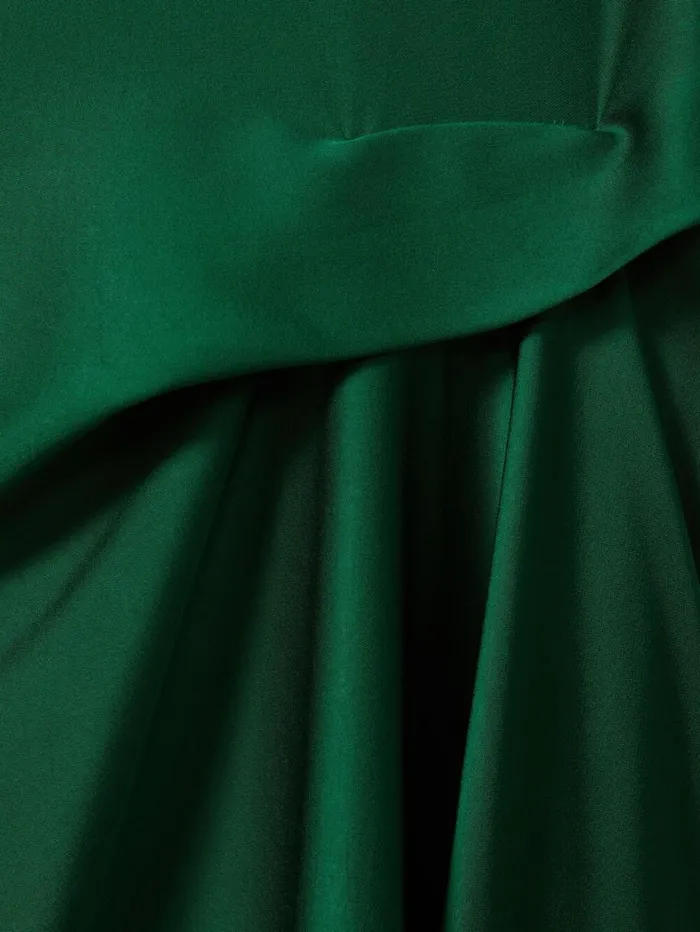 Reiss Dresses Women Satin Drape Tuck Midi Dress In Green Reiss Dresses Women Satin Drape Tuck Midi Dress In Green