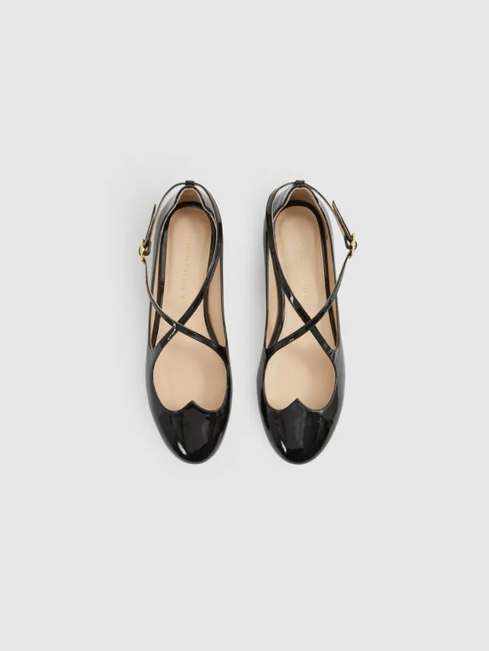 Reiss Flats Women Camilla Elphick Lover Flats In Black Reiss Flats Women Camilla Elphick Lover Flats In Black