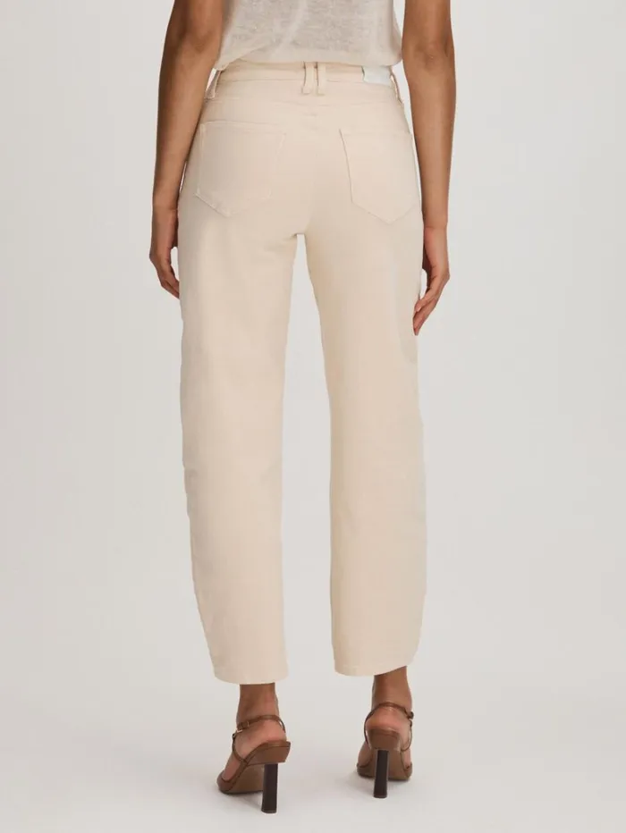 Reiss Jeans Women Paige Barrel Leg Jeans In Blonde Sand Reiss Jeans Women Paige Barrel Leg Jeans In Blonde Sand