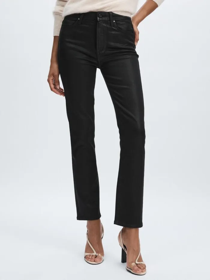 Reiss Jeans Women Paige Coated StraightLeg Jeans In Black Reiss Jeans Women Paige Coated StraightLeg Jeans In Black