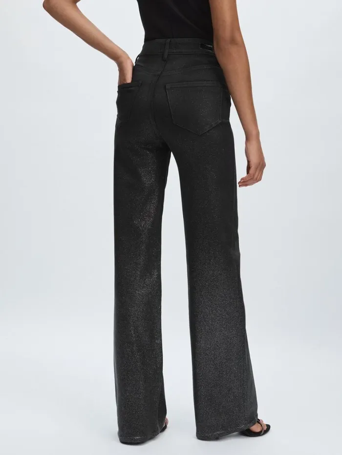 Reiss Jeans Women Paige Glitter Dgrad Straight Leg Jeans In BlackSilver Reiss Jeans Women Paige Glitter Dgrad Straight Leg Jeans In BlackSilver
