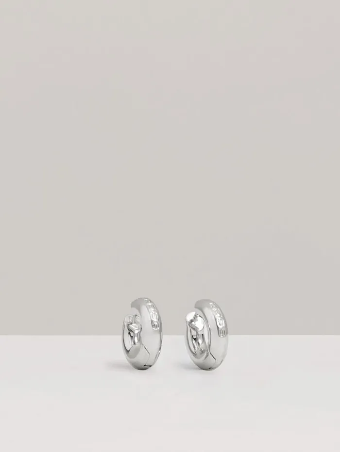 Reiss Jewellery Women Huggie Earrings In Silver
