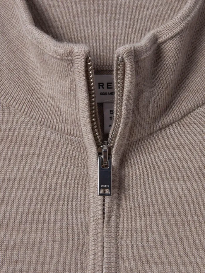 Reiss Knitwear Children 39 Yrs Wool Quarter Zip Jumper In Wheat Melange Reiss Knitwear Children 39 Yrs Wool Quarter Zip Jumper In Wheat Melange