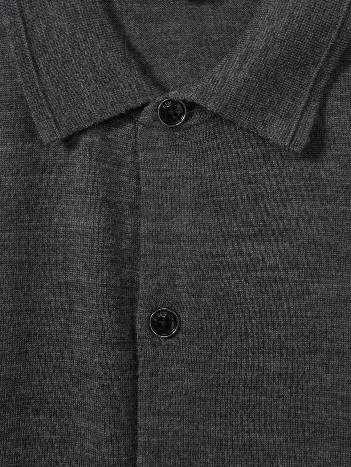 Reiss Knitwear Men Merino Wool ButtonThrough Cardigan In Derby Grey Marl Reiss Knitwear Men Merino Wool ButtonThrough Cardigan In Derby Grey Marl