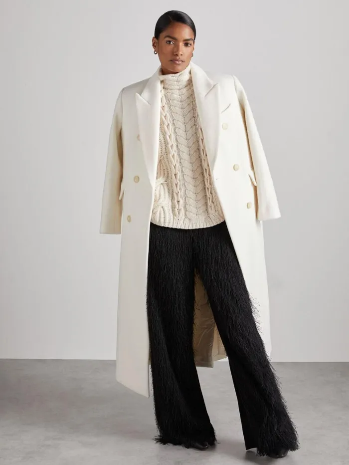 Reiss Knitwear Women Atelier Wool And Cashmere Cabled Jumper In Cream Reiss Knitwear Women Atelier Wool And Cashmere Cabled Jumper In Cream