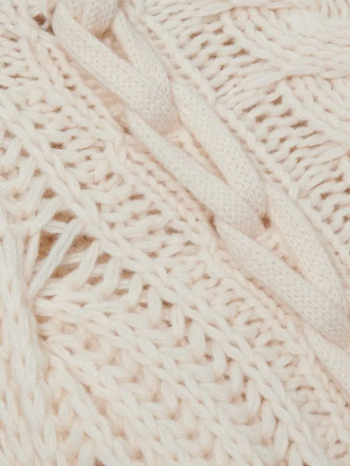 Reiss Knitwear Women Atelier Wool And Cashmere Cabled Jumper In Cream Reiss Knitwear Women Atelier Wool And Cashmere Cabled Jumper In Cream
