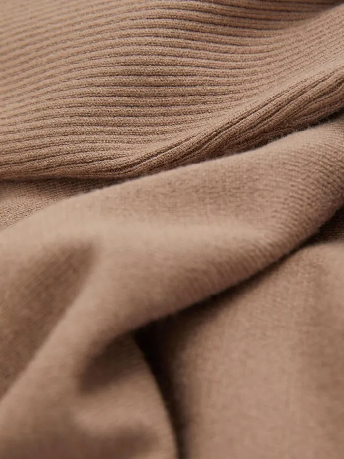 Reiss Knitwear Women DropShoulder Roll Neck Jumper In Taupe Reiss Knitwear Women DropShoulder Roll Neck Jumper In Taupe