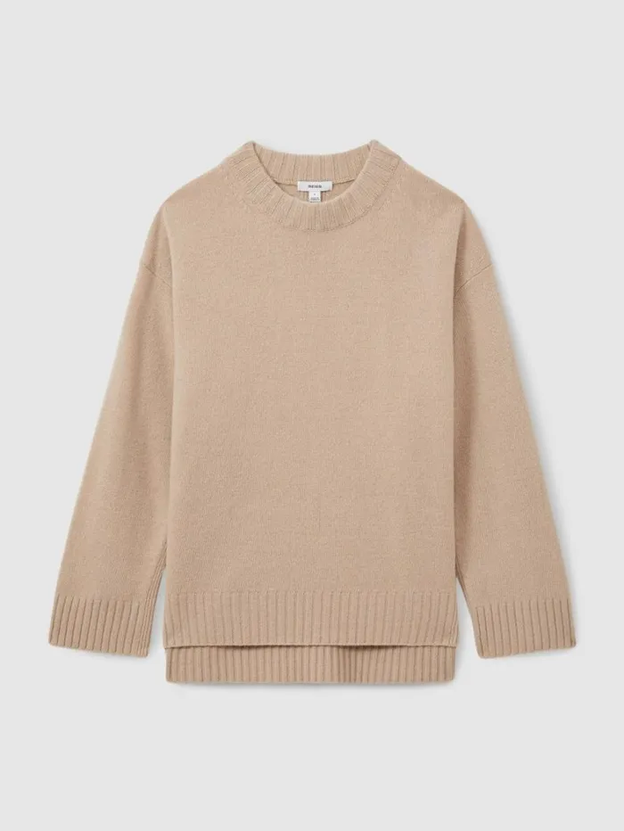 Reiss Knitwear Women WoolCashmere Crew Neck Jumper In Mink Reiss Knitwear Women WoolCashmere Crew Neck Jumper In Mink
