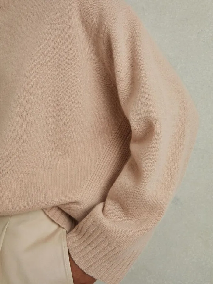 Reiss Knitwear Women WoolCashmere Crew Neck Jumper In Mink Reiss Knitwear Women WoolCashmere Crew Neck Jumper In Mink