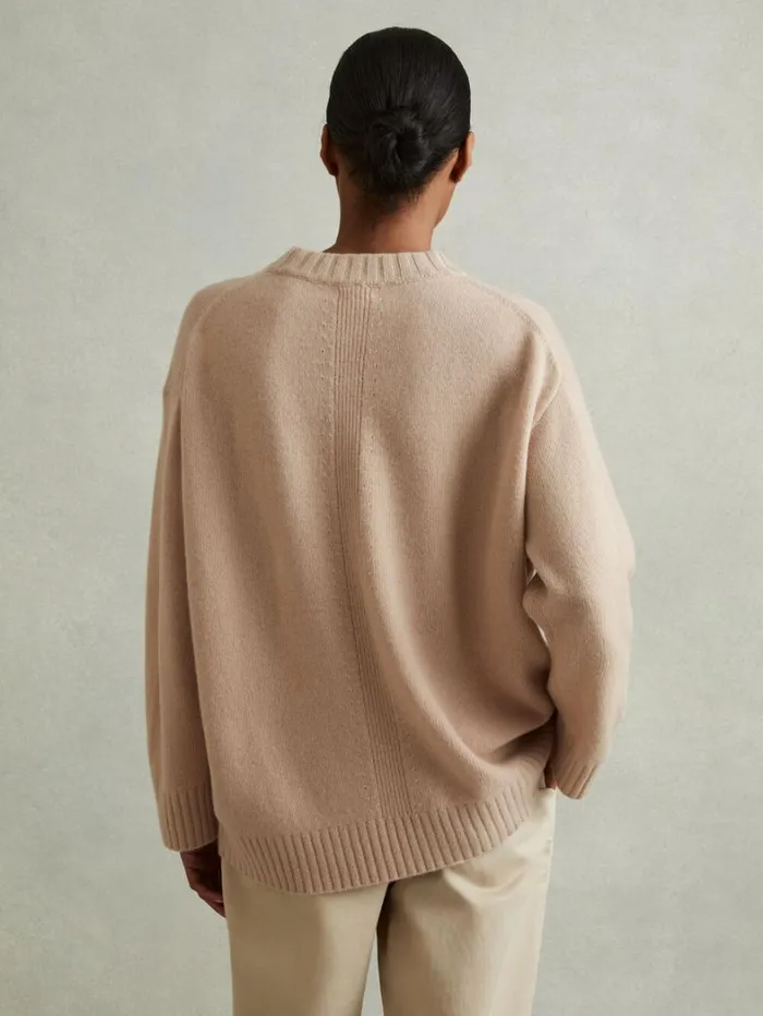 Reiss Knitwear Women WoolCashmere Crew Neck Jumper In Mink Reiss Knitwear Women WoolCashmere Crew Neck Jumper In Mink