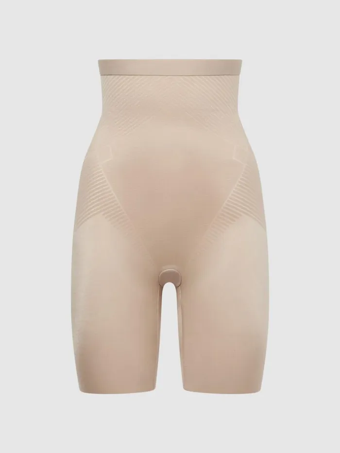 Reiss Lingerie Women Spanx Shapewear Firming HighWaisted MidThigh Shorts In Champagne Reiss Lingerie Women Spanx Shapewear Firming HighWaisted MidThigh Shorts In Champagne