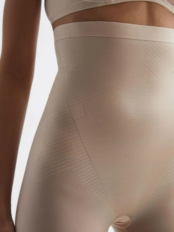 Reiss Lingerie Women Spanx Shapewear Firming HighWaisted MidThigh Shorts In Champagne Reiss Lingerie Women Spanx Shapewear Firming HighWaisted MidThigh Shorts In Champagne