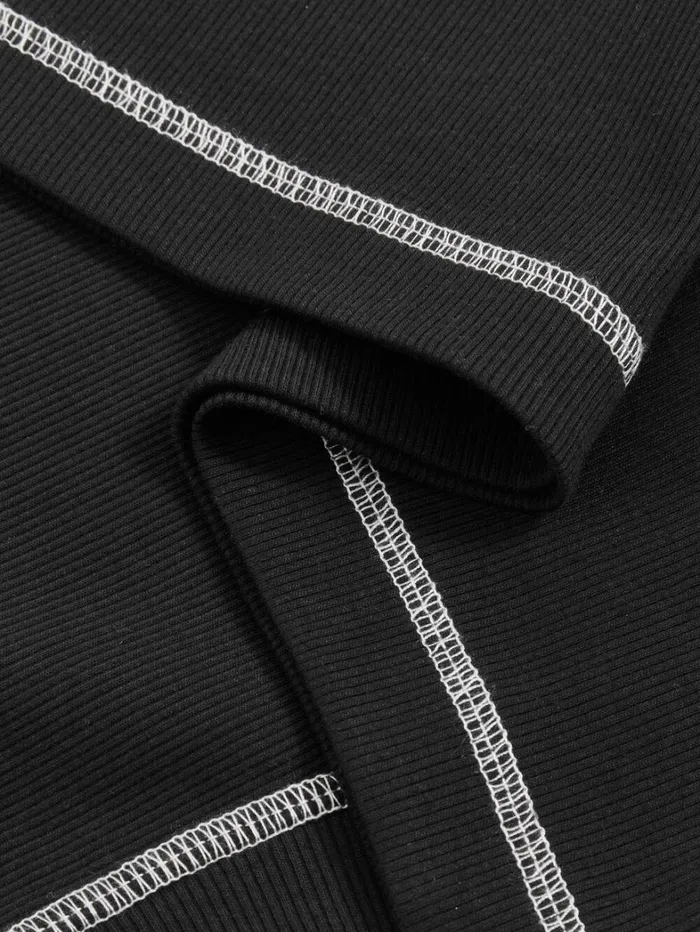 Reiss Nightwear and Loungewear Women Cotton With Stretch ContrastStitch Vest In BlackIvory Reiss Nightwear and Loungewear Women Cotton With Stretch ContrastStitch Vest In BlackIvory