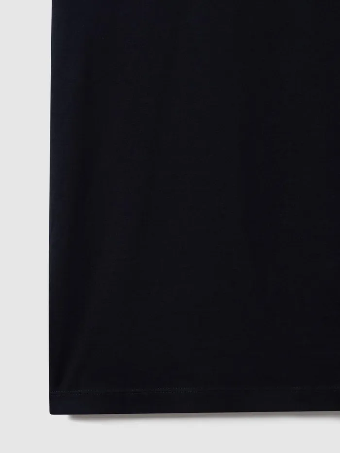 Reiss Polo Shirts Men Mercerised Cotton Polo Shirt In Navy Reiss Polo Shirts Men Mercerised Cotton Polo Shirt In Navy