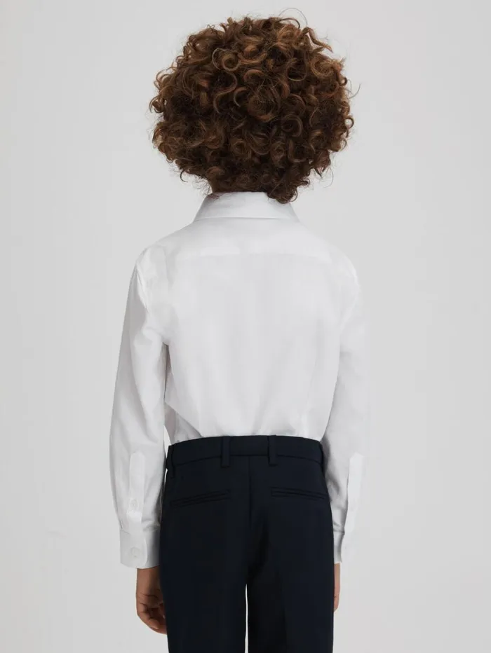 Reiss Shirts Children 39 Yrs Slim Fit Cotton Shirt In White Reiss Shirts Children 39 Yrs Slim Fit Cotton Shirt In White