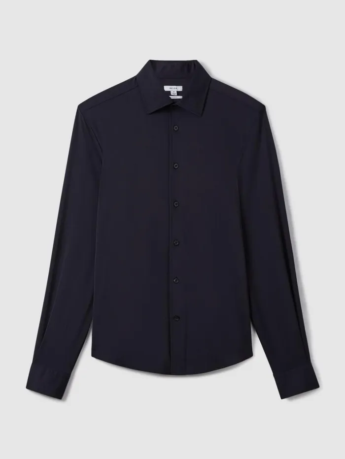 Reiss Shirts Men Regular Fit ButtonThrough Travel Shirt In Navy Reiss Shirts Men Regular Fit ButtonThrough Travel Shirt In Navy