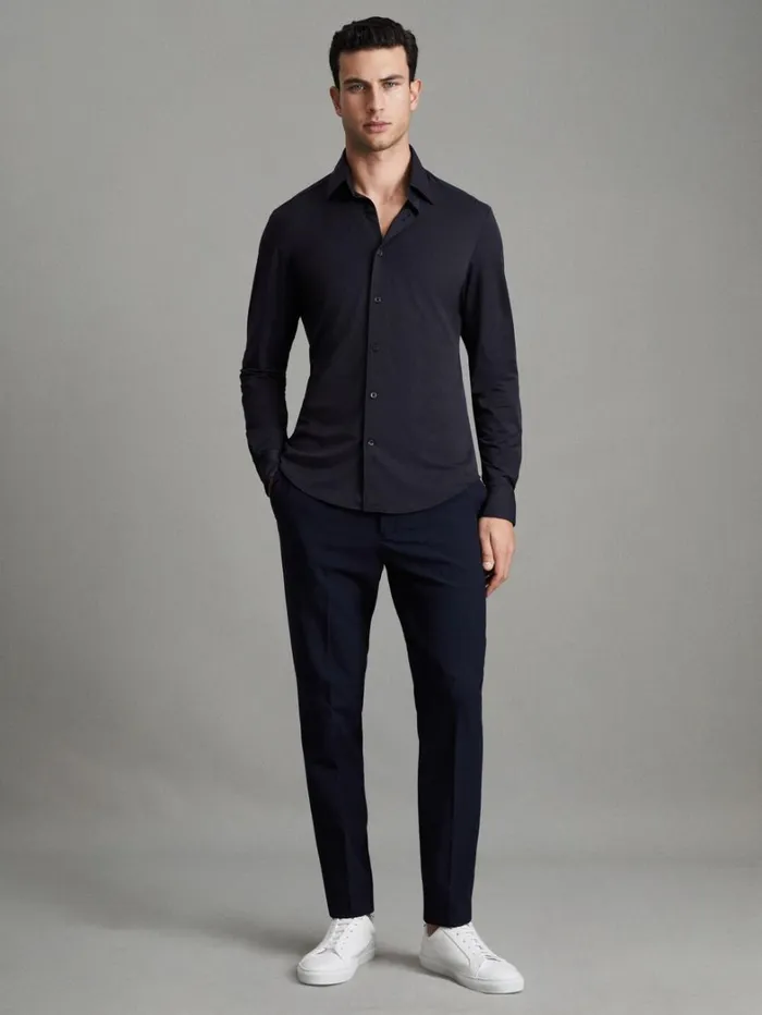 Reiss Shirts Men Regular Fit ButtonThrough Travel Shirt In Navy Reiss Shirts Men Regular Fit ButtonThrough Travel Shirt In Navy