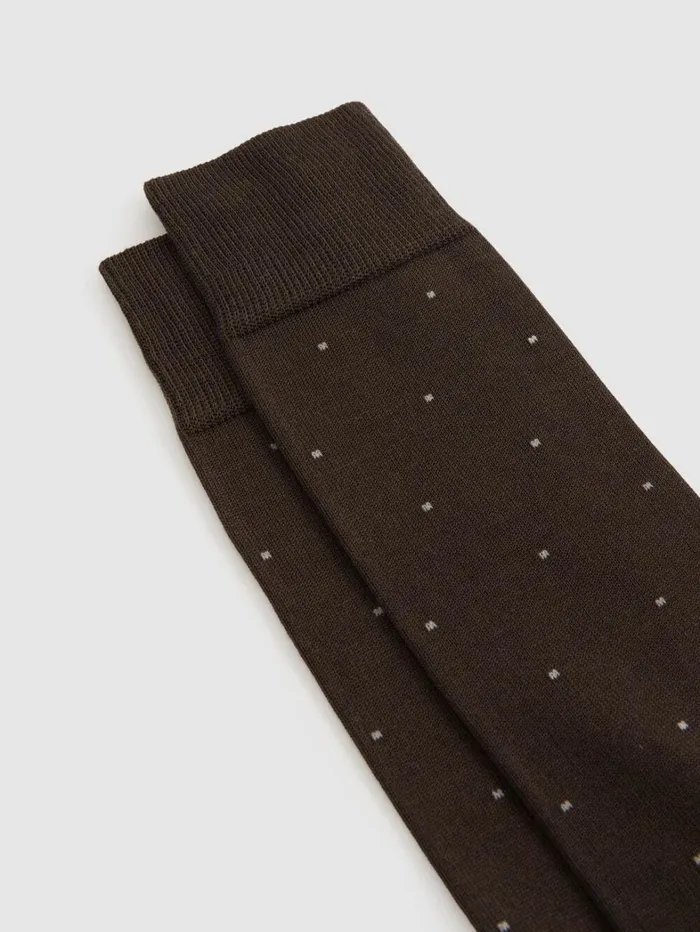 Reiss Socks and Underwear Men Polka Dot Socks In Chocolate Reiss Socks and Underwear Men Polka Dot Socks In Chocolate