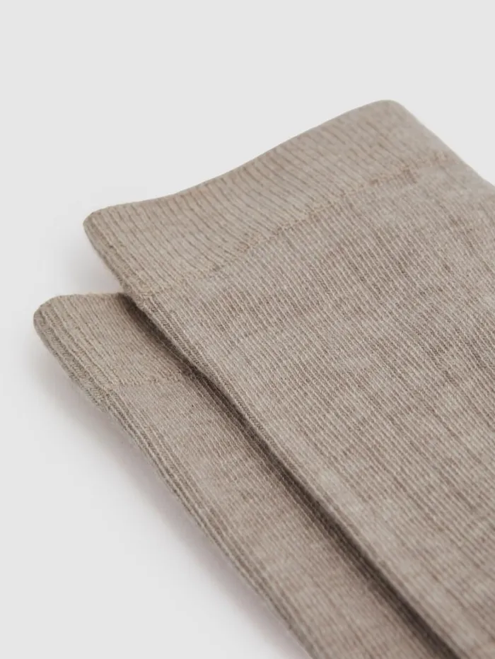 Reiss Socks Women Cotton Blend Ribbed Loafer Socks In Neutral Reiss Socks Women Cotton Blend Ribbed Loafer Socks In Neutral