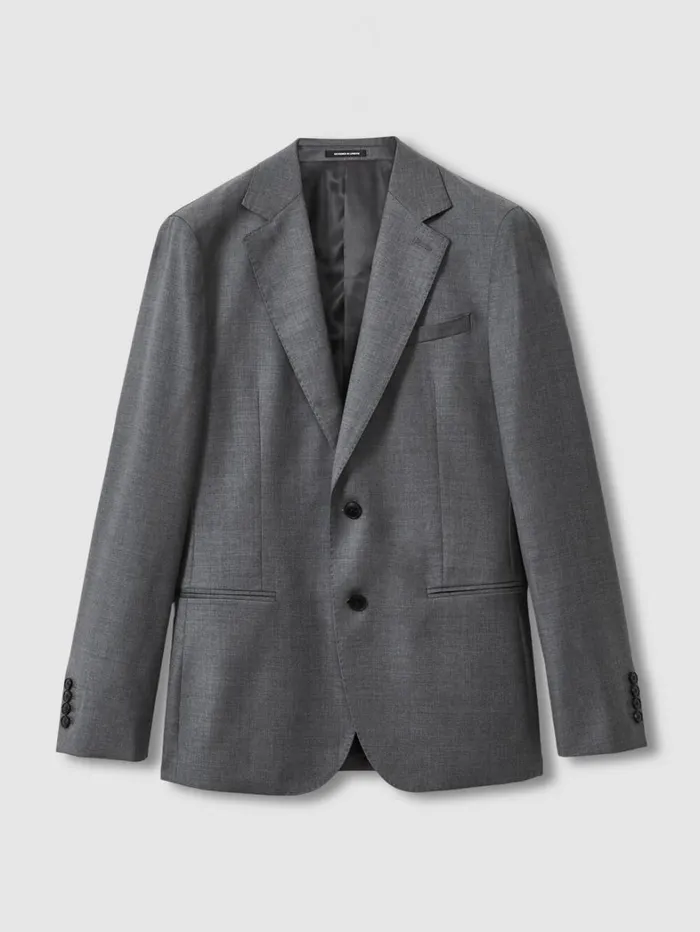 Reiss Suits and Tailoring Men SlimFit SingleBreasted Wool Suit Blazer In Grey Reiss Suits and Tailoring Men SlimFit SingleBreasted Wool Suit Blazer In Grey