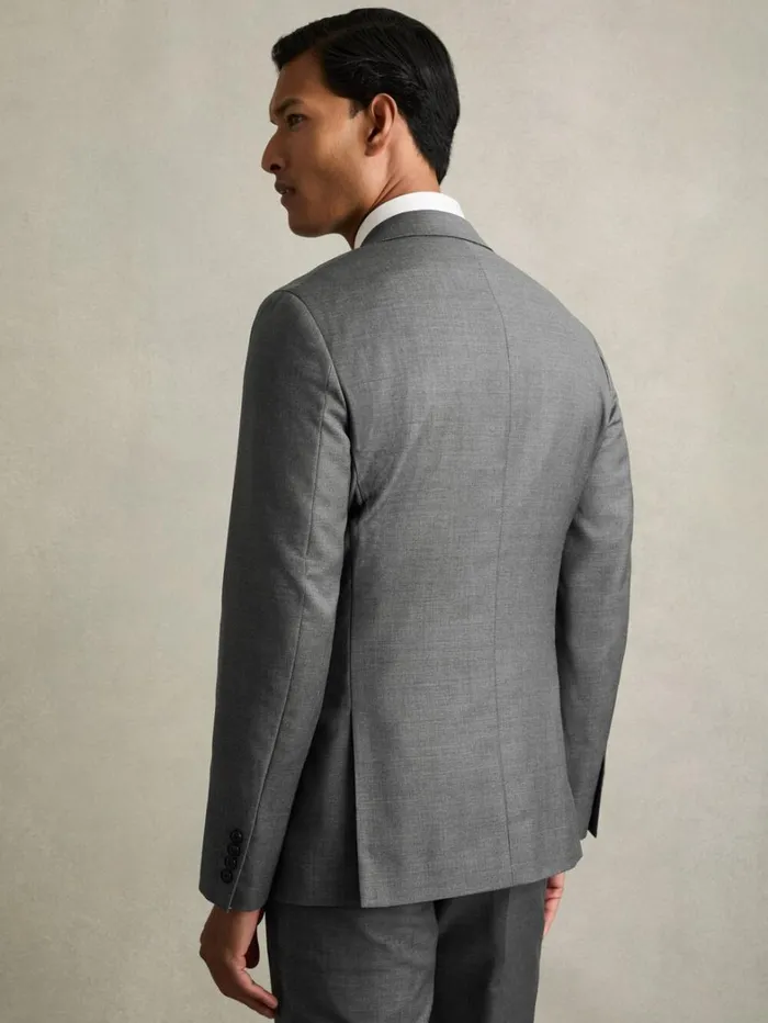 Reiss Suits and Tailoring Men SlimFit SingleBreasted Wool Suit Blazer In Grey Reiss Suits and Tailoring Men SlimFit SingleBreasted Wool Suit Blazer In Grey