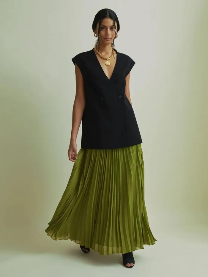 Reiss Suits and Tailoring Women Florere Longline Black Waistcoat In Black Reiss Suits and Tailoring Women Florere Longline Black Waistcoat In Black